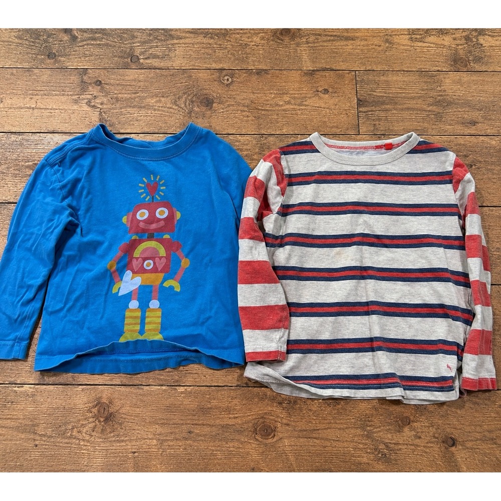 Hanna Andersson Mini Boden Striped Long Sleeve Tee Lot Kids 3T 4Y Fall Winter